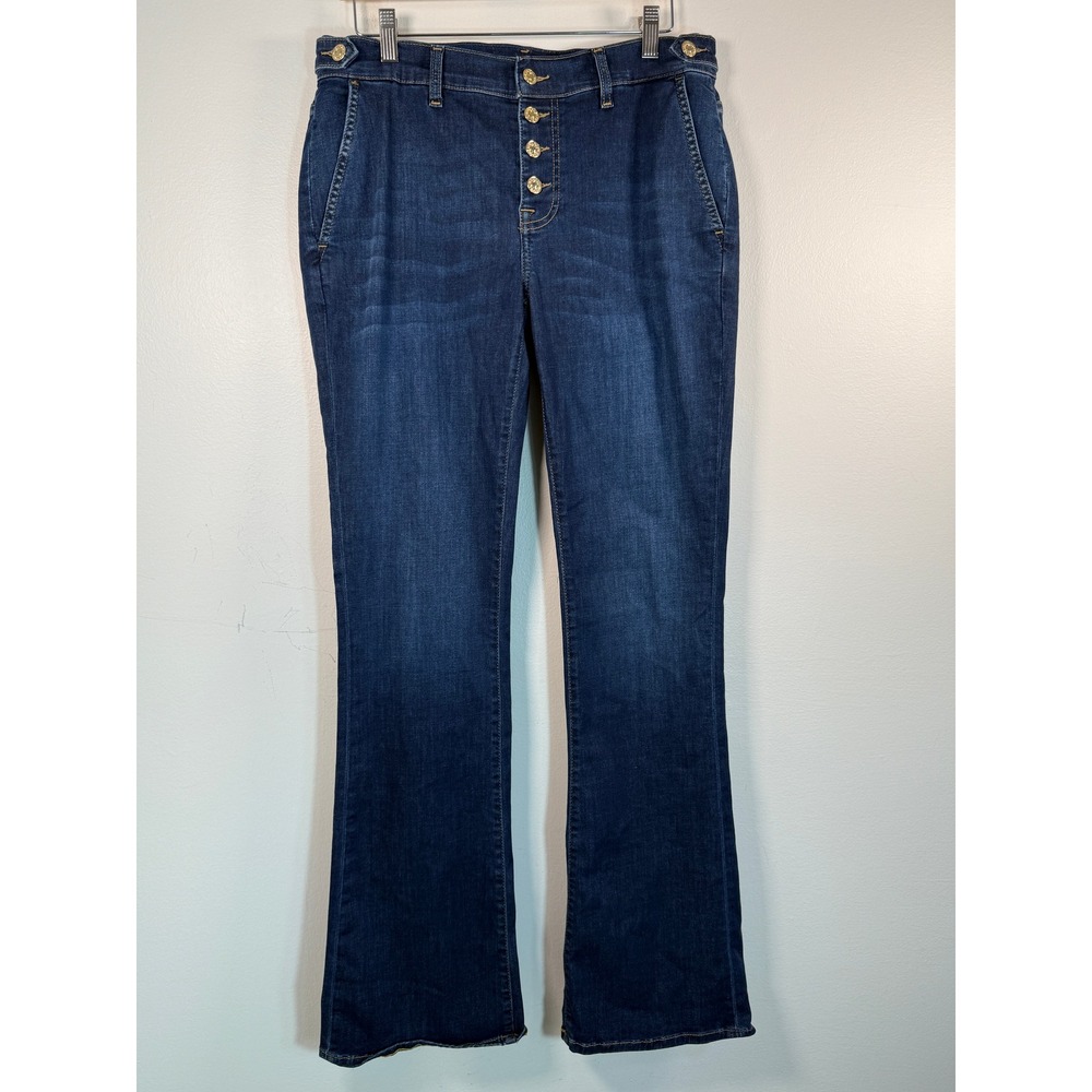 7 For All Mankind Bootcut Bair Rinsed Indigo Jeans Dark Wash Button Fly 30